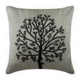 thumbnail image 1 of Fundas de almohada decorativas plateadas, funda de almohada floral, funda de almohada de 30 x 30 cm (12 x 12 pulgadas), fundas de almohada cuadradas de seda artística, manta de árbol con cuentas -, 1 of 5
