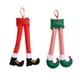 thumbnail image 5 of Injueey Adorno navideño para coche, decoración de Papá Noel, colgante de franela para Exterior de coche, accesorio decorativo para automóvil Kits de decoración para fiestas rayas verdes Injueey HA069818-01B, 5 of 6