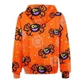thumbnail image 5 of DeHolifer Women Sweatshirt Plus Size Halloween Print Fashion Printed Zipper Blouse Long Sleeve Hoodies Tops Sweatshirt with Pockets Orange 2XL, 5 of 7