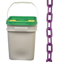 2 Inch x 120 Feet Purple Heavy Duty Plastic Safety Chain Pail