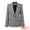 Black, variant on Women's Houndstooth Plaid Blazer Business Suit Jacket 2XL Brown