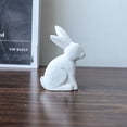 thumbnail image 6 of Easters Rabbit Statue Set of 2 Cute Wooden Bunnies Figurines Decors for Living Room or Bedroom Desktop Display Ornaments, 6 of 11