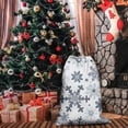 thumbnail image 4 of Christmas Bags Drawstring,Blue Christmas Snowflake Pattern Large Xmas Christmas Gift Bags,Reusable for Xmas and New Year Party Favors and Supplies,27.6" X 19.7", 4 of 5