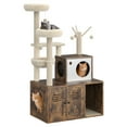 thumbnail image 2 of EDTara Multi-Level Cat Tower With Scratching Posts, Litter Box Enclosure, Cat Houses, Hanging Toys, and Easy-To-Clean Removable Washable Cushion for All Cats, 2 of 8