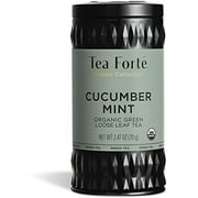 Tea Forte Cucumber Mint Organic Green Tea, Loose Tea Canister Makes 35-50 Cups, 2.47 Ounces