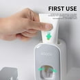 thumbnail image 4 of XIJUREN Toothpaste Dispenser Wall Mounted for Bathroom Automatic Toothpaste Squeezer for Kids and Adult Bathroom Nail- Double-squeezer Lazy Automatic Toothpaste Squeezer Clearance, 4 of 5