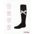 thumbnail image 6 of MeMoi Tidy Little Bow Cotton Blend Knee Socks - Girls - Female, 10, Black, 6 of 7