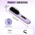 thumbnail image 3 of 2 In 1 Straightener Curling And Straightening Mini Hair Straightener For Hair Straightening 3 Heat Settings Wireless Mini Brush With LED Display And 3 Heat Levels For Use, 3 of 4