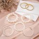 thumbnail image 5 of Conjunto de pulseras de perlas apilables, pulsera de perlas multicapa para mujer, pulseras de cuentas apilables de plata, bisutería de moda, regalos de Navidad y Día de la Madre., 5 of 7
