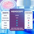 thumbnail image 4 of Memocept Advanced Formula Brain Support Pills Maximum Strength Supplement Memo Cept 60 Capsules, 4 of 8