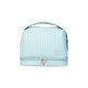thumbnail image 2 of Neceser de maquillaje tipo pastel de imitación de piel azul,impermeable,para viajes,con compartimentos separados para artículos de aseo húmedos y secos,y estuche extraíble para brochas (1 unidad). Rkx, 2 of 9