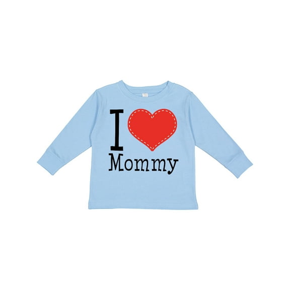 Inktastic I Love Mommy Heart Boys or Girls Long Sleeve Toddler T-Shirt