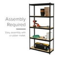 thumbnail image 2 of Space Solutions 1000 Riveted Metal Shelving 5-Shelf Unit 12D x 30W x 60H Black, 2 of 5
