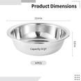 thumbnail image 4 of 4 Pcs Stainless Steel Mixing Bowls, Extra Large Salad Bowl, Deep Metal Kitchen Basin, Mirror Finish, Dishwasher Safe, Mixing Bowl for Food Prep, Baking, Cooking, Commercial Use, 4 of 5