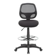 Boss Office Products Commercial Grade Mesh Drafting Chair, Black