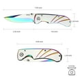 thumbnail image 5 of Dispatch 4PCS 4.5” Folding Pocket Knife with Aluminum Handle and Clip, 3Cr Brushed Finish blade, Rainbow, 5 of 10