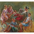 thumbnail image 3 of Anton Kolig 16x15 Black Modern Framed Museum Art Print Titled - The Artist's Family (1928), 3 of 5