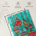 thumbnail image 6 of Elephant Stock Baubles In The Snow Wall Art - Vertical Canvas Wall Art - Living Room Wall Decor - Holiday Canvas - Turquoise And Red Decor By Hello Angel - 30" x 45", 6 of 8