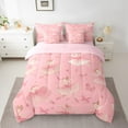 thumbnail image 2 of Erosebridal Ballet Dancer Bed in a Bag, Kawaii Princess Bed Set, Pink Butterfly Reversible Comforter Sets, Super Cozy Room Decor, 7-Piece, 2 of 6