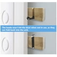 thumbnail image 4 of Wall Coat Rack with 4 Retractable Hooks, Wall Coat Rack for Hanging Coats, Scarves, Handbags and Others, Natural，JUN, 4 of 4