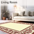 thumbnail image 2 of ODIKA 6'x9' Machine Washable Non-Slip Area Rug, Traditional Paisley Motif with Intricate Border Design High Traffic Rug, Ivory, 663148, 2 of 7
