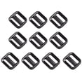 thumbnail image 2 of Eigraketly Hebilla deslizante de 10 piezas, hebillas ajustables trideslizantes negras, Clips de correa multiusos para bolsas al aire libre, , Escalada, 2 of 6