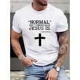 thumbnail image 1 of Men's Casual Cross Slightly Stretch Graphic Tee, Male Clothes For Summer, 1 of 4