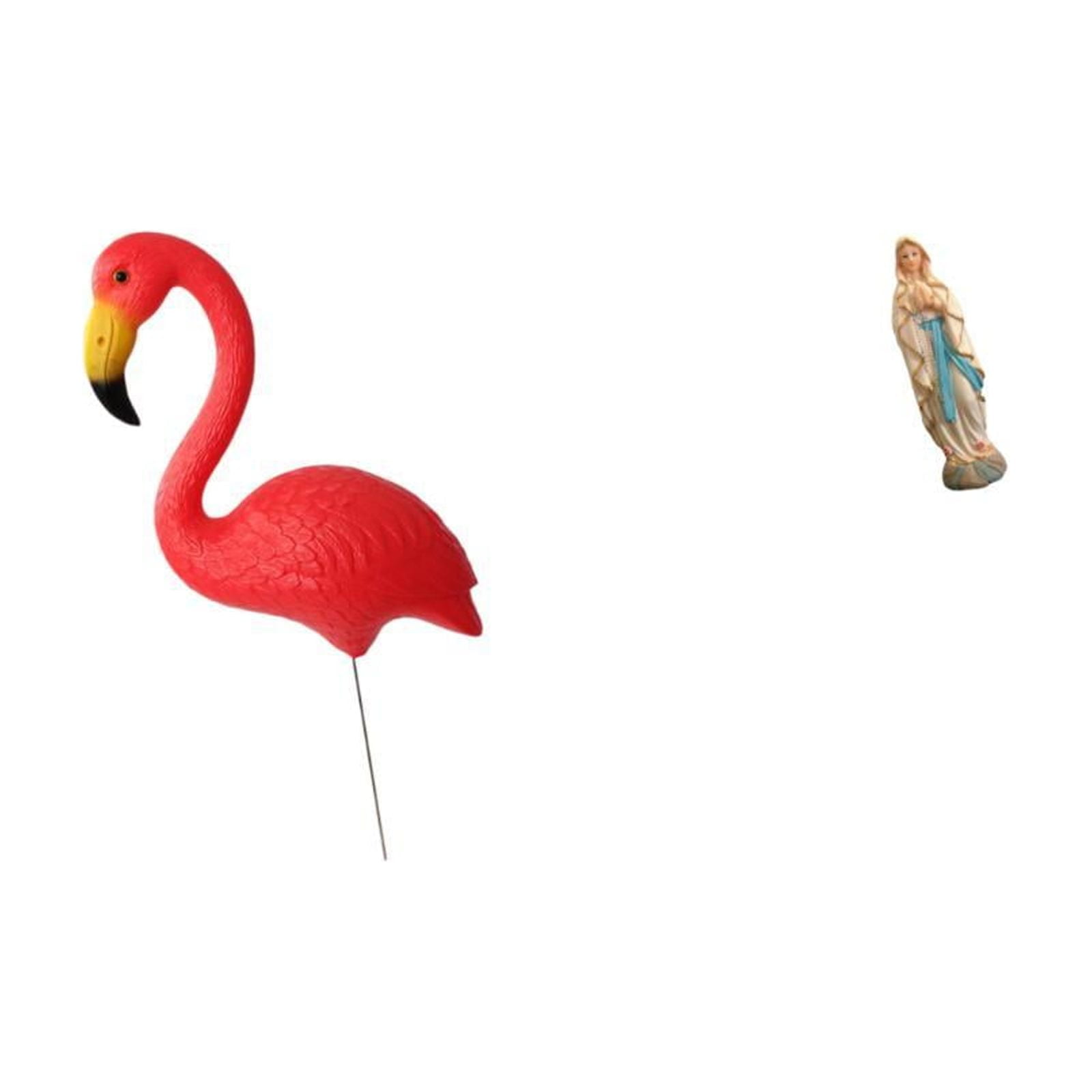 Miulika Flamingo Garden Sculpture Blessed Fairy Ornament Decorative Yard Art Figurine Spring Holiday Resin Jesus
