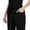Black, variant on Miqool 2 Piece Workwear Set for Women V Neck Soft Raw Hem Short Sleeve Shirts Drawstring Wide Leg Pants Scrub Set with Pockets