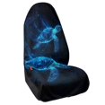 thumbnail image 1 of XYZCANDO Terry Cloth Car Seat Covers Auto Protector, Compatible with Van Car Interior, Front Seat Cover Fit for Trucks Sedans(Neon Sea Turtle 1pcs), 1 of 2