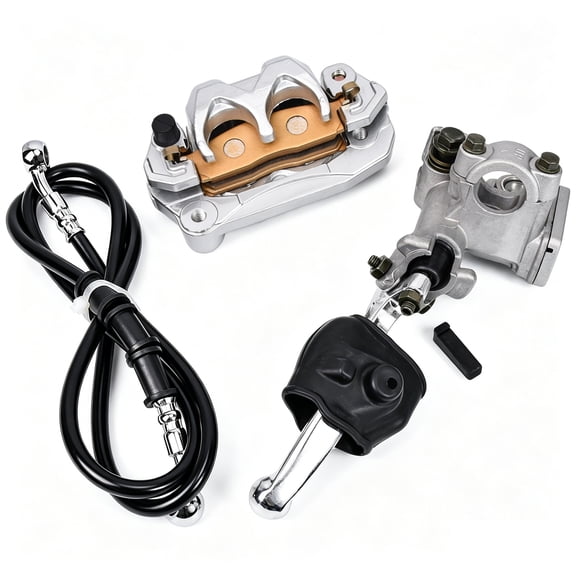 Hex Autoparts Front Brake Caliper Master Cylinder Hose kit for Yamaha TTR125 TTR125L TTR125LE 2000-2024 Brake Caliper Kit 3UN-2580T-00-00, 3SP-25870-01-00, 5HP-25872-00-00