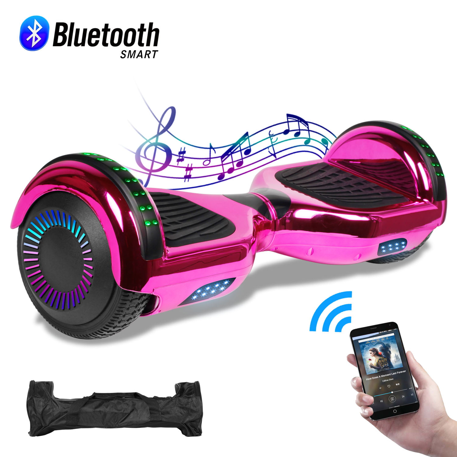 Hoverboard UL 2272 Certified Self Balancing Scooter 6.5 flashing Two-Wheel Self Balancing Hoverboard with App Bluetooth Speaker and colorful LED Lights tire Electric Scooter for Kids and Adults Gifts