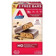 The Atkins Protein-Rich Meal Bar, Chocolate Peanut Butter, Keto Friendly (16 ct.)