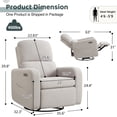 thumbnail image 7 of Aemeios Swivel Power Recliner Chair Teddy Nursery Glider Rocking Recliner, Gray, 7 of 7