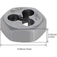 thumbnail image 2 of HUGFEGWE UNC 8-32 Hex Rethreading Die, Carbon Steel Thread Die, Hex Rethreading Die Machine Thread Die, 8-32 UNC Round Die for Hexagon Taper Pipe, 2 Pcs CJB91-22828, 2 of 7