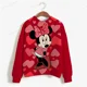 thumbnail image 3 of Sudadera con estampado de Minnie Mouse de Disney para mujer, suéter de cuello redondo para primavera y otoño, ropa holgada coreana, estilo retro Harajuku coreano, 3 of 5
