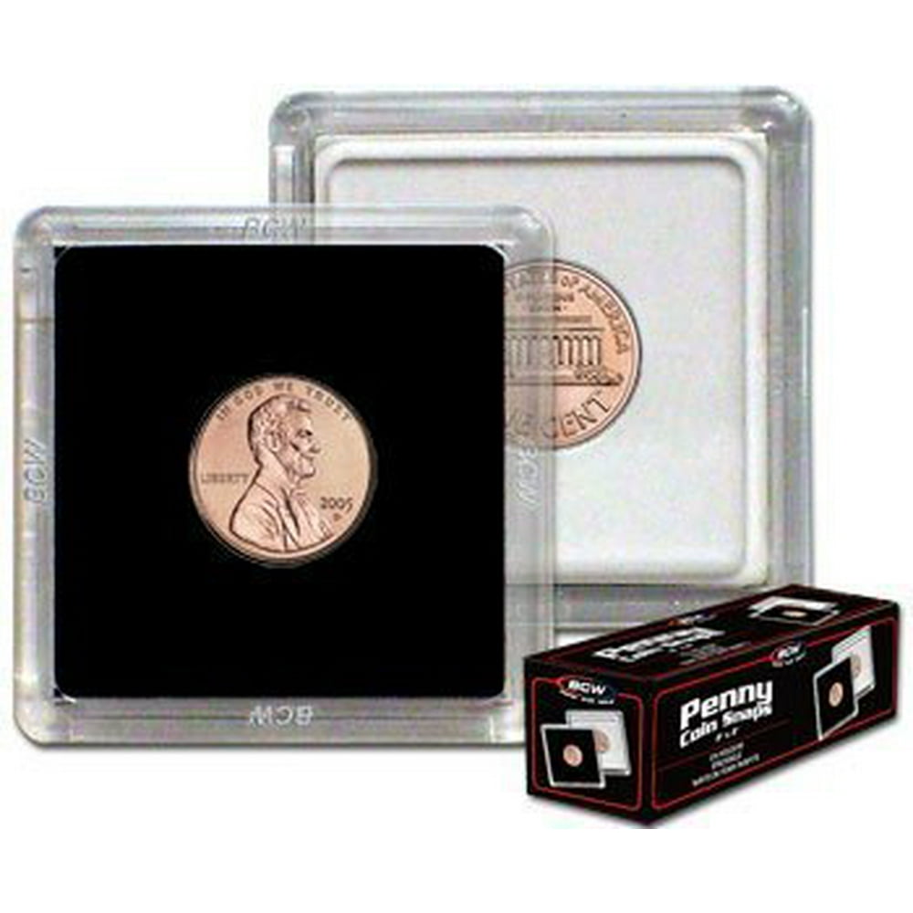 1 X 2x2 Coin Snap Holder Penny (19mm) Bundle of 25 by BCW
