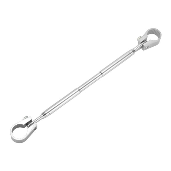 Unique Bargains Motorcycle Motorcycle Handle Bracket Adjustable Handlebars Motor Bike Handlebar Silver Tone 1 Pcs