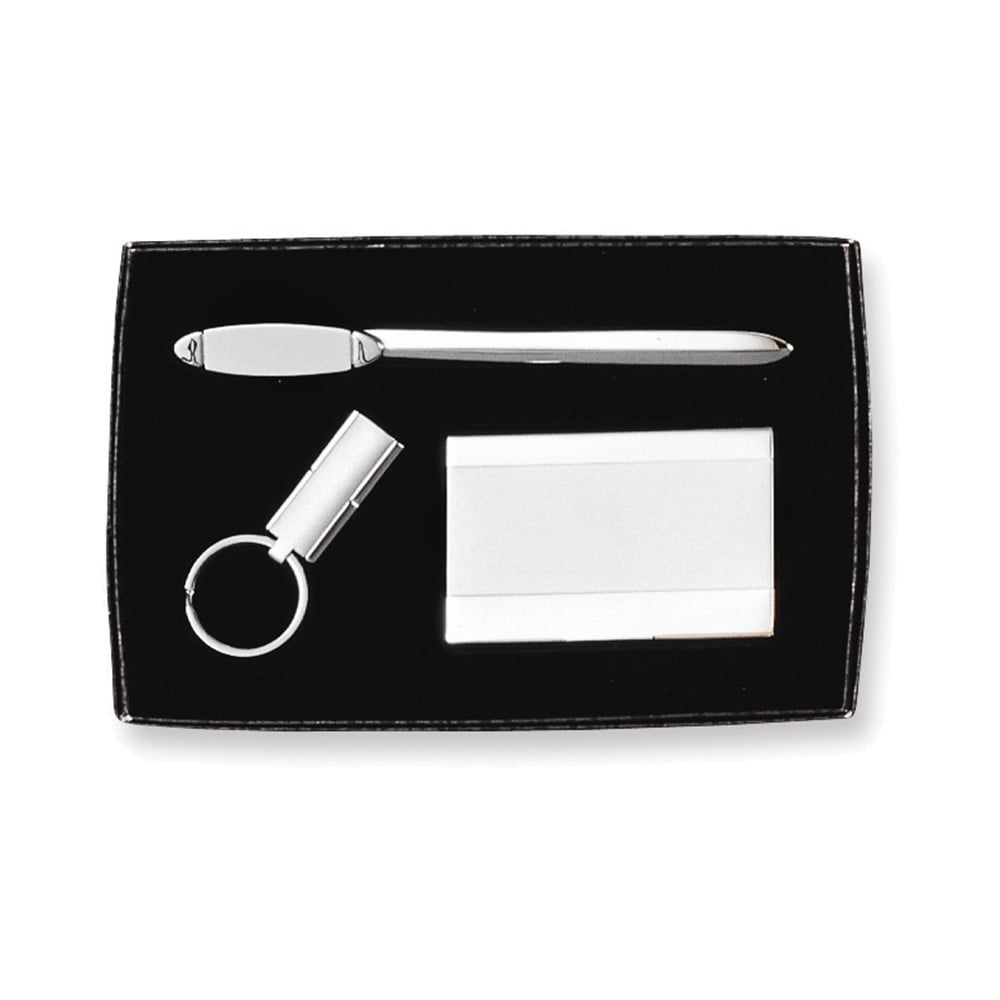 Business Card Holder/Key Ring/Letter Opener 3piece Gift Set
