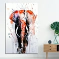 thumbnail image 2 of Red And Gray Art Canvas, Abstract Elepehant Artwork, Red Elephant Poster, Watercolor Elephant Art, Safari Art Canvas, Contemporary Wall Deco , Canvas Wall Decor - Rolled Canvas, 2 of 7