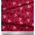 thumbnail image 3 of Soimoi Moss Georgette Fabric Triangle Block Decor Fabric Printed Yard 42 Inch Wide, 3 of 3