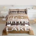 thumbnail image 2 of Homewish Brown Lodge Cabin Bedding Comforter Set, Enjoy Farm Life Twin Comforter Sets, Teens Kids Adult Men Reversible Bedding Set, Super Cozy Room Decor, 2pcs, 2 of 8