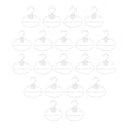 thumbnail image 1 of 20x Oval Scarf Shawl Tie Holder Devices Multi Use Space Saving Portable Display Clear 13cm, 1 of 9