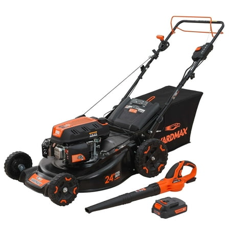 24 in. 201cc Electric Start SELECT PACE 6 Speed CVT High Wheel RWD 3-in-1 Gas Walk Behind Self Propelled Lawn Mower w/ Blower