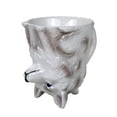 thumbnail image 2 of Pacific Giftware Topsy Turvy White Majestic Wolf 11oz Coffee Mug Adorable Mug Upside Down Tea Home Office Decor, 2 of 2