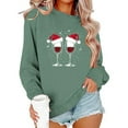 thumbnail image 5 of Christmas Shirts for Women Xmas Christmas Tree Print Sweatshirt Crew Neck Pullover Sweater Blouses Comfort Casual Fleece Xmas Holiday Top, 5 of 6