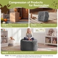 thumbnail image 6 of Fulsmile 2.5Ft Bean Bag Chair for Kids with Memory Foam Filling Kid Beanbag Chair Detachable Soft Cover for Bedroom Living Room, Velvet Grey, 6 of 7