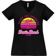 thumbnail image 3 of Inktastic Summer Enjoy the Sunshine Destin Beach Florida in Pink Women's Plus Size V-Neck T-Shirt, 3 of 5