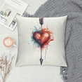 thumbnail image 2 of COMIO  Valentines Day Pillow Covers  Red Throw Pillow Covers for Holiday Love Hugs Heart Arrow Anniversary Wedding Cushion Covers Decoration for Sofa Decor, 2 of 5