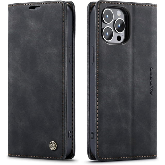 Funda de cuero tipo billetera para iPhone 13 Pro Max, funda plegable con soporte magnético, ranura para tarjetas, funda protectora para iPhone 13 Pro Max de 6,7 pulgadas